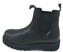 Armani Exchange Dakar Embossed Front Logo, Chelsea Boot Uomo, Nero (Black), 41 EU