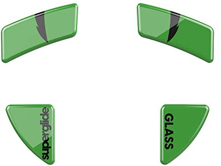 Superglide – schnellste und glatteste Mausfüße/Schlittschuhe aus ultrastarkem, makellosem Glas, superschnelle, Glatte und langlebige Sohle für Razer Viper Ultimate [Grün]
