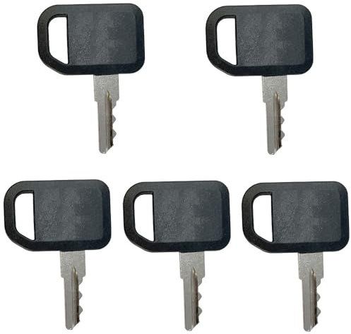 Generic 5 Stück Schwarz Metall Zündschalterschlüssel für John Deere Gator & Mäher 425 445 455 GT235 GT245, auch für Bobcat Cub Cadet Ditch Witch