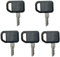 Generic 5 Stück Schwarz Metall Zündschalterschlüssel für John Deere Gator & Mäher 425 445 455 GT235 GT245, auch für Bobcat Cub Cadet Ditch Witch