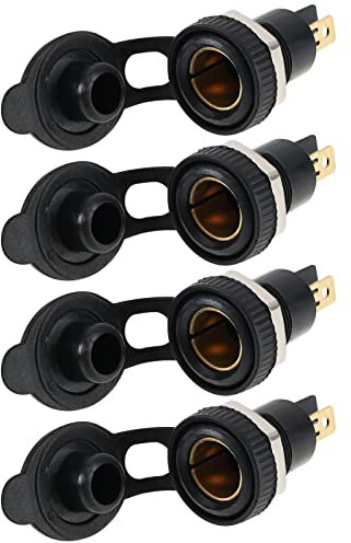ECSiNG 4pcs Prise de Courant pour Cigarette DIN Remplacement Compatible avec BMW Moto dans Le Style Européen de l'adaptateur Moto de Voiture pour Allume-Cigare 12-24V