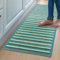 CosìCasa Tapis Cuisine et Salle de Bain en Bambou - 50x140 cm Antidérapant et Résistant à l'eau - Bois Naturel Durable - Effet Multicolore Facile à Nettoyer - Bleu