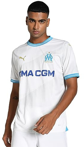 PUMA Olympique de Marseille 771281-01 Home Jersey Replica T-Shirt Unisex White Taille M
