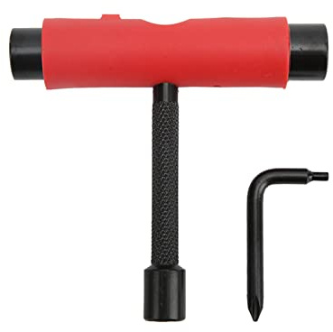 EVTSCAN Skateboard T-Tool, 3-Loch-Skateschlüssel, zum Reparieren, Einstellen, Zusammenbauen, kompatibel mit Skateboards, Longboards, Mini-Cruisern, Rollschuhen