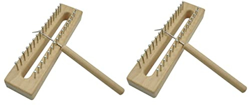CORHAD 2sätze Holz Strickrahmen Zubehör Schal Webstuhl Mit Häkelhaken Für Weiche Und Dicker Garn Für Anfänger Und Kreative Handarbeiten