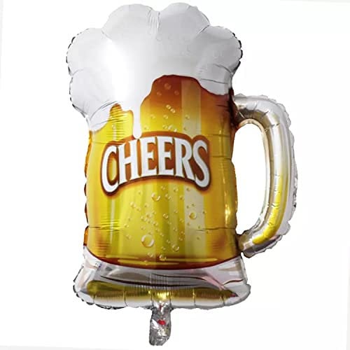 Folienballon Bier, Cheers Bierkrug, ca. 84 x 72,5 cm - Party Luftballon JGA Geburtstag Deko Dekoration Bayern Krug Spaß Oktoberfest Helium Heliumballon XXL Ballon Junggesellenabschied
