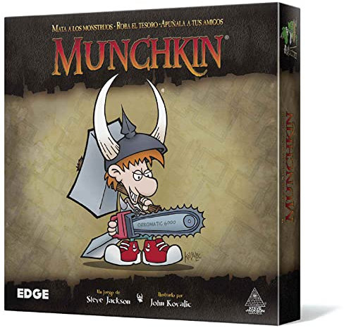 EDGE Studio | Munchkin | Jeu de Cartes | Tuez Les Monstres, volez Le trésor, poignardez Vos Amis | A partir de 10 Ans | 3 à 6 Joueurs | 60 Minutes par Partie | Espagnol