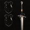 HHUXIUE Wall mounted sword rack sword stant axe holder wall mounted display rack single sword vertical wall mounted general sword rack，sword wall mount，sword stand (transparent 2 sets)