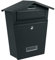 ZENO Post Box | Large Wall Mounted Modern Mailbox | Post Letter Box for Home | Classic Mail Box with 2 Keys | Easy To Install | Super Secure | Nameplate | Keep Your Mail Safe (Black)