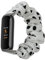 kwmobile Ersatz Armband kompatibel mit Fitbit Luxe - Smartwatch Scrunchie Haargummi Design Weiß Schwarz - Innenmaße