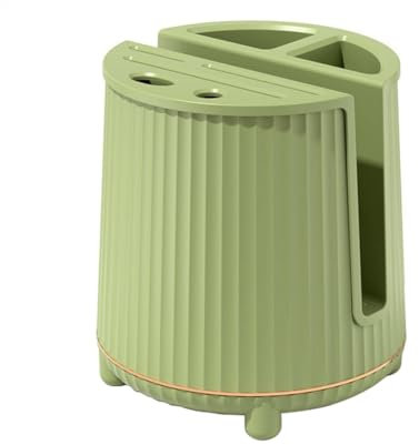 Axaooqeld Table Stand, Chopping Board Holder, Knife, Utensil Stand, Cleaver Stand, Rotating Utensil Holder, Avocado Green, Easy to Use