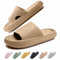 IDEINER Badeschuhe Damen Herren Hausschuhe Cozislides Original Slippers Wolken Pantoletten Rutschfest Weicher Super Dicker Sohle Badelatschen Cloudyzz Sommer Sandalen Pillow Slides khaki Gr. 40/41