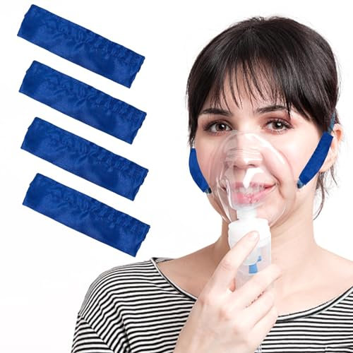 4-Pack CPAP Gurtbezüge,CPAP Gurt-Komfort-Pads,CPAP Gesichtspads,CPAP-Gesichtspolster,für Schlafapnoe-Maskenkissen,CPAP-Gurt Komfortpolster,CPAP-Softbandagen,CPAP-Maskenpolster,CPAP-Maskenzubehör