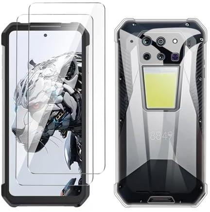 LYZXMY case for Unihertz 8849 Tank 3(6.79) transparent mobile phone case + 2 pieces tempered glass protective film, case soft silicone TPU protective cover