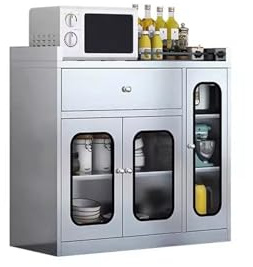 Zhaoj24-05 Rollwagen Küchewagen Kücheninseln aus Edelstahl Küchenschränke for den Haushalt Lagerschränke Zubereitungstische for Restaurants Aufbewahrungswagen