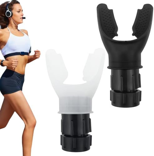 2 Pack Portable Handheld Lung Breathing Exerciser Respiratory Strength Lung Expansion Training Tool Fitness Accessory for Runners Sports Enthusiasts