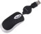 Dsdhuf Mini-Souris Filaire USB Câble RéTractable Petite Souris Minuscule 1600 DPI Souris de Voyage Compactes Optiques pour 98 2000 XP Vista Ve (Noir)