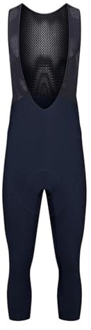 NihaoWXM Salopette Ciclismo Uomo Pantaloni con Bretelle da Ciclismo Pantaloncini con Bretelle da Ciclismo in Pile Termico Invernale 3/4 Pantaloni da Bici da 6 Ore da Uomo Lunghi(Dark Blue,XXL)