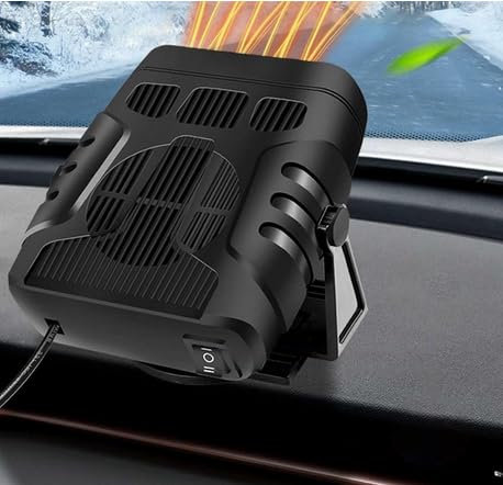 BIESVOY Chauffage de Voiture 12V, Chauffage de Voiture Portatif, Dégivreur et Désembuage 2 en 1, Rotation à 360°, Auto Chauffage Soufflant De Voiture Dégivreurs Pare-Brise pour Toutes Les Voitures