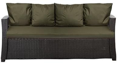 Setgarden® Bankauflage - Outdoor sitzkissen für Gartenbank für polyrattan- Polster Auflage Outdoor - Bankpolster Auflage für Hollywoodschaukel Rattan Sitzbank (Grün, 170x60x50cm)