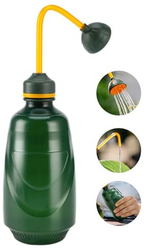 XIAOCHUAN Mini Gießkanne, 450 ml, Grün, Kunststoff, Ideal für Zimmerpflanzen und Kübelpflanzen, Indoor und Outdoor