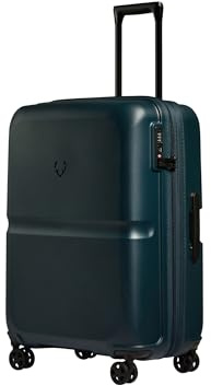 Antler Hartschalenkoffer mit einem Streifen, leicht, 4 drehbare Räder, Verstellbarer Griff, Handgepäck, Easyjet, Ryanair und British Airways, TSA-Zertifiziert, Indigo, M, Trolley mit drehbaren Rädern