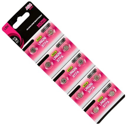 10 Stück AG0/AG1/AG2/AG3 1,55 V Alkali-Knopfzellenbatterien, geeignet für LED-Taschenlampen und Zeiger