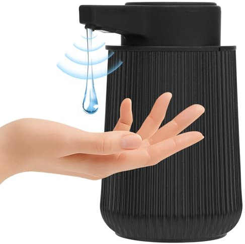 Seifenspender Automatisch 260ml Berührungslos Elektrischer Seifenspender mit Sensor, Schwarz Automatischer Seifenspender USB-Aufladung Für Bad, Küche, Büro