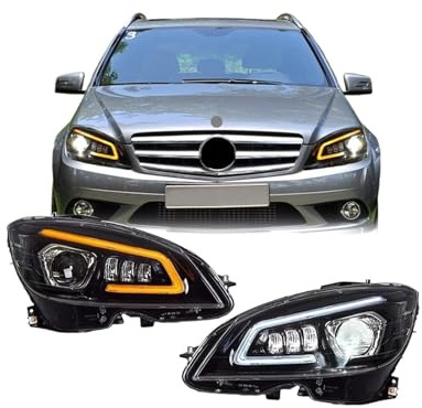 Auto Lichter Kompatibel Für Benz w204 C180 C260 C200 C300 Scheinwerfer 2007-2011 Kopf Lampe DRL Projektor Objektiv Automotive