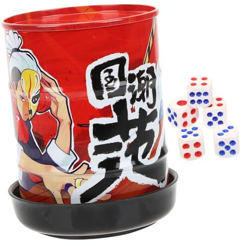 QUMIIRITY 1 Juego Tazas de Dados Dados con Forma de Barril Fiestas y Entretenimiento Casa