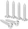 Stainless Steel Self Tapping Screws- 50 Pcs M4x25mm Phillips Pan Head Screw with Washer – 304 Grade Wafer Head Wood Screws – Durable M4 Screw for Wood, Sheet Metal, Plastics, Drywall