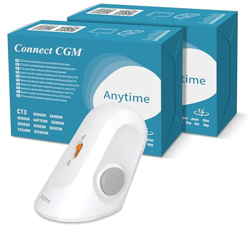Connect Glukose-Monitoring – 2x Sensor | Nur kompatibel mit Connect Transmitter | 28 Tage Blutzuckermessgerät ohne Stechen Sensor, Einfache Anwendung