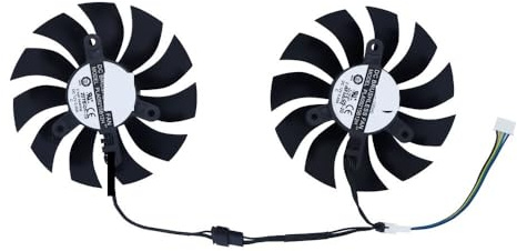 YLLOZDE Dissipatore Grafico, Ventola per Scheda Video GPU, per Laptop per RTX3060M 6 GB, per Chip 3070m 8 G, 2 Pezzi/Set, PLA09215B12H, Passo di Montaggio 42 mm 98(42MM Mounting)