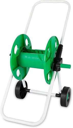 MIIWWOWO Schlauchwagen ohne Schlauch 50 m, Gartenschlauchwagen grün Schlauchtrommel Wasserschlauchaufroller für Garten Camping Balkon