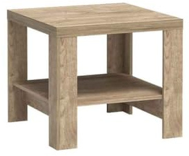 Masseno Couchtisch Yasuo, Eichefarben, 65x65x57cm, Modern Wohnzimmertisch für Couch, quadratisch Beistelltisch, Laminierte Spanplatte