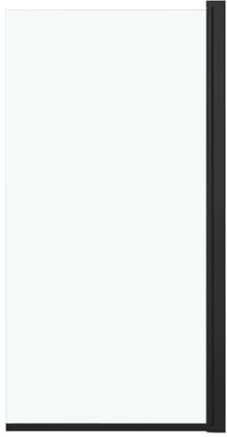 Box doccia ESG con vetro di sicurezza, 68 x 130 cm, nero, box doccia regolabile per bagno, nicchia, con telaio in alluminio, porta basculante e paraspruzzi, accessori di montaggio inclusi
