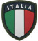 TOPPA PATCH 3D PVC SCUDETTO ITALIA SU PANNO VERDE OLIVA - DIM. 6x7 cm