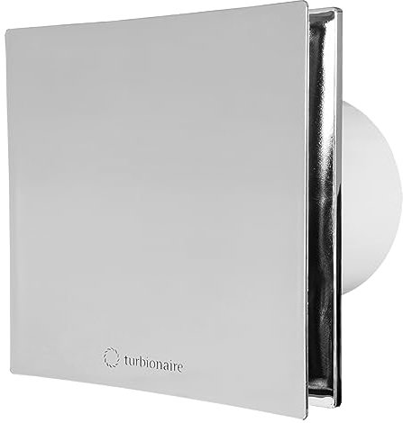Turbionaire Arte 100 SC Bad Ventilator 100mm Verchromt für die Evakuierung Standard für Bad, Küche, Rücklaufsperre, Schutzart IPX4 gegen Wasserspritzer
