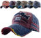 CheChury Baseballcap Original 1969 Vintage Style Used Washed Look Retro Outdoor Kappe Mütze Cap Schirmmütze Basecap verstellbar Sommerhut Unisex Sonnenhut für Sport Baseball Kappe (Rot/Blau)