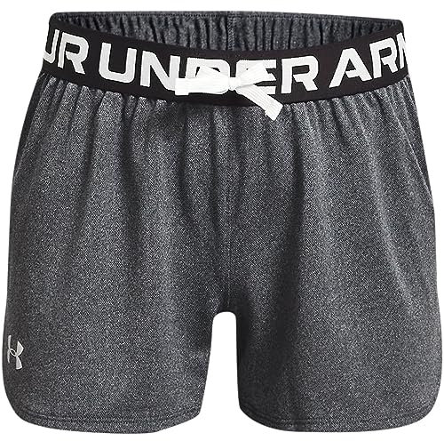 Under Armour Mädchen Play Up Solid Shorts Kurz, Pitch Gray Light Heather (012)/Metallic Silver, X-Large