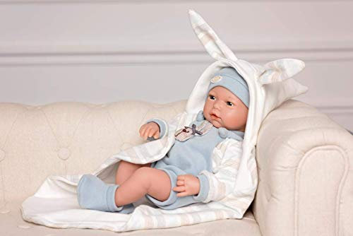 GUCA- Bib Babero Muñeca bebé, Color Azul (906SM)