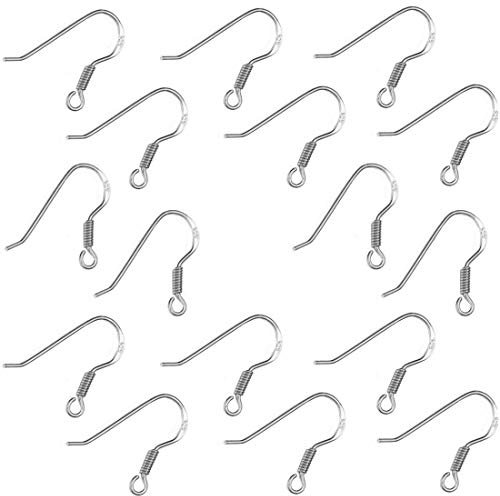 My-Bead 10 Paar Ohrhänger Ohrhaken 18mm 925 Sterling Silber nickelfrei hypoallergen Fischhaken Schmuckherstellung basteln DIY