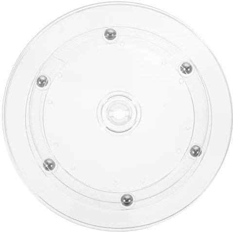 Cabilock Drehteller Drehplatte Transparent Kunststoff 360 Grad Drehbar 6 Zoll Universal Drehscheibe Hobby Schmuck Telefon Gewürze Torte Kuchen Dessert Blumentöpfe Büro Zuhause Küche