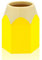 Pot à crayons Powertool - Pot à crayons - Décoration pour bureau ou maison - 1 pièce - Jaune - Type crayon