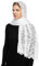 Wgior Rechteckiger Kapellenschal, katholischer Kirchenschleier, Mantilla, Wickeltuch, Kopfbedeckung, Weiss/opulenter Garten, Large