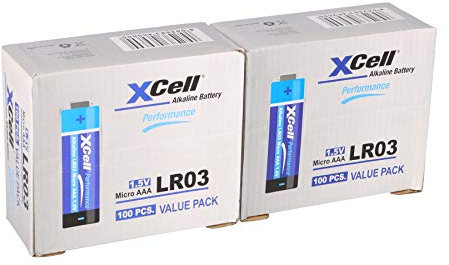200x AAA Micro Batterien Super Performance Alkaline 1,5V Batterie ideal für die Stromversorgung von Geräten des täglichen Bedarfs