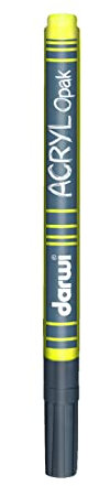 DARWI - DA0220014746C - Un Marqueur Pointe Fine 1 MM - Peinture Acrylique Opaque - Ocre Jaune - 3 ML - Multi-surfaces - Loisirs Créatifs - Activité Manuelle - Bricolage - DARWI ACRYL OPAK