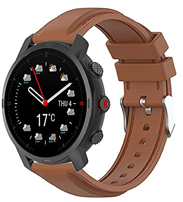 RuenTech Armband für Polar Vantage M2, Silikonarmband für Polar Grit X Vantage M Smartwatch (braun)