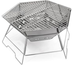Origin Outdoors Unisex – Erwachsene Hexagon Grill-und Feuerschale, Mehrfarbig, One Size