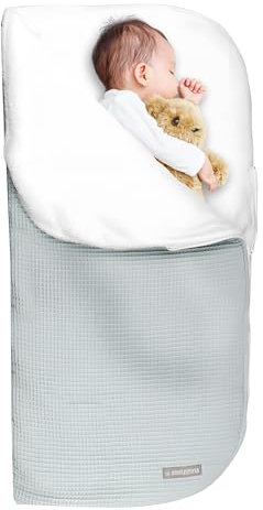 MIMUSELINA Kinderwagensack Winter - Kinderwagen Decke Winter für Neugeborene - Kinderwagendecke Baby Winter Warm und Weich 100% Baumwolle - Decke Kinderwagen Schlafsack mit Kratzfester Reißverschluss